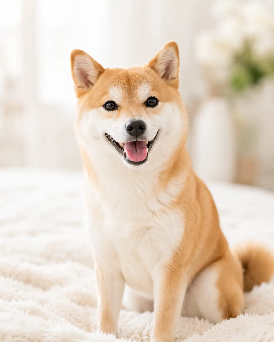 笑顔の柴犬